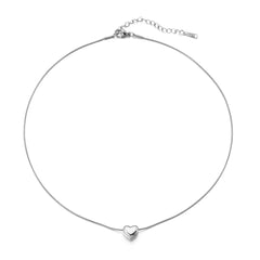 Minimal Heart Pendant Necklace – Gold & Silver
