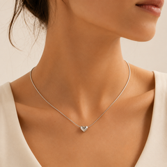 Minimal Heart Pendant Necklace – Gold & Silver