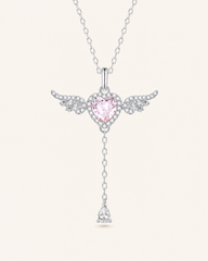 Angel's Love Movable Wing Sterling Silver Necklace