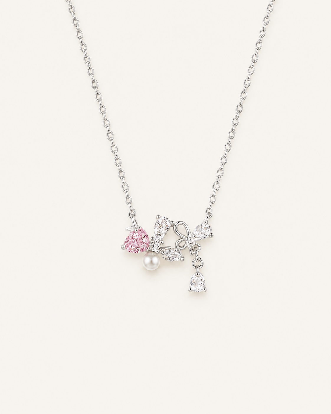 Sweet Bow Charm Necklace