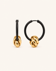 Noir Knot Convertible Hoop Earrings